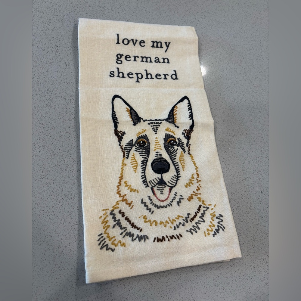 German Shepherd kitchen towel